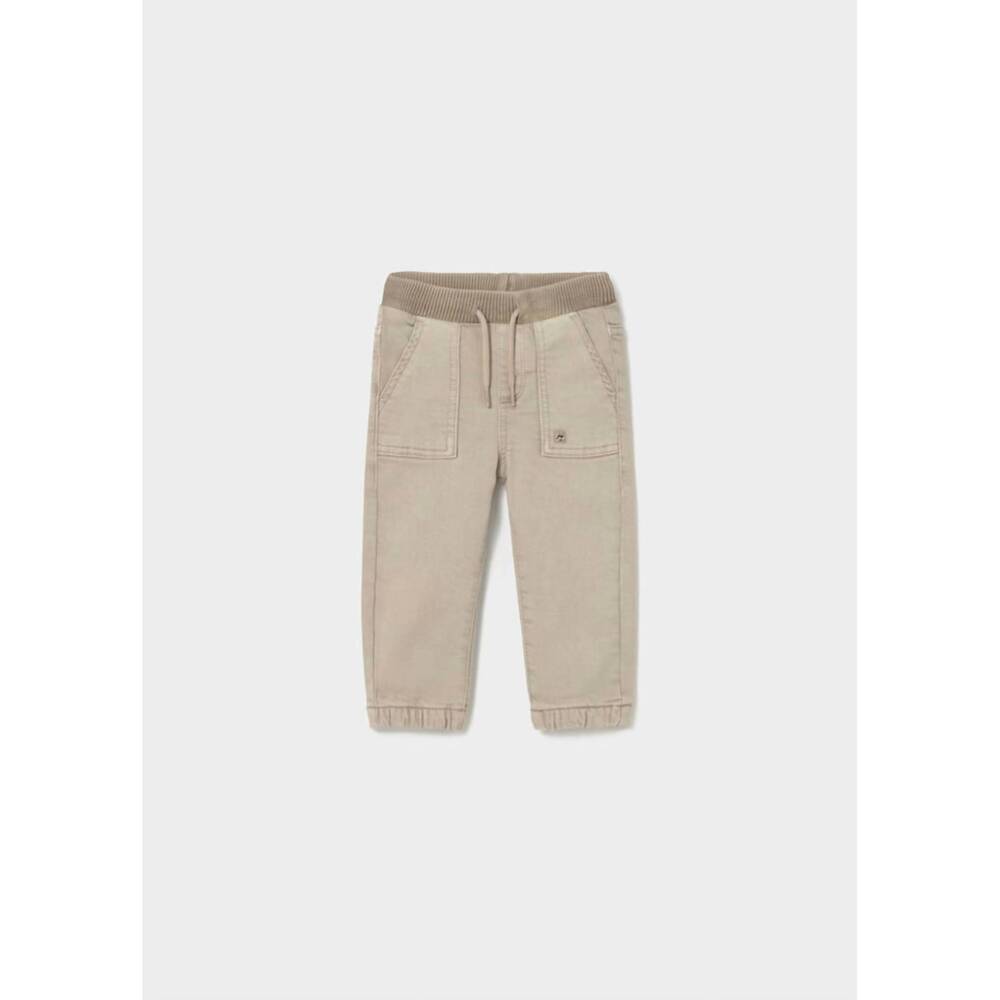 NEW MAYORAL boys' twill plush jogger pant in chai